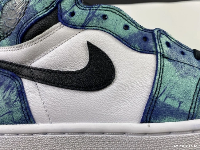 jordan aurora Fashionable green 1 black tie-dye cd0461- 1258 air white 0117